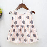 Girls Clothes Sets Summer Sleeveless New Cotton Top+Plaid Button Short 2Pcs Casual Toddler Clohtes For 2-6Y