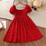 Baby puff sleeve summer dress