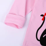 Girls Clothes Set Autumn Long Sleeve Cartoon T-Shirt + Mesh Yarn Skirt 2pcs Sweet Children Clothes