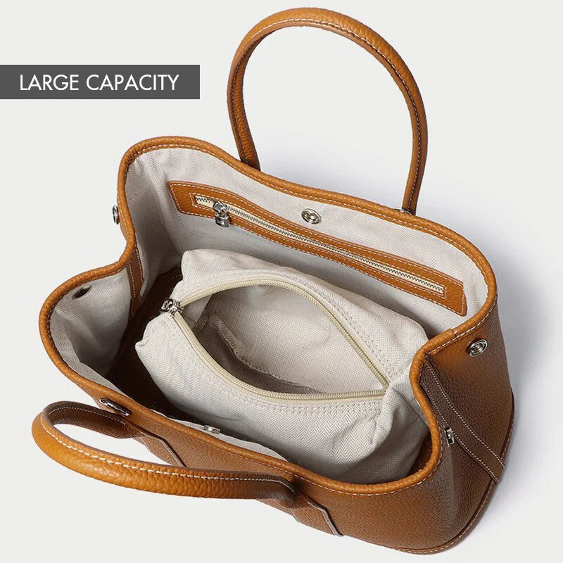 Cowhide Tote Bag is a luxury leather tote bag