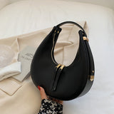 Fashion Design Tote Bags for Women Luxury Half Moon Hobo Bag Lady Brand Shoulder Bags PU Leather Armpit Clutch Handbag and Purse