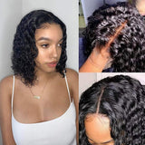 Curly Human Hair Wig 13x4 Short Bob Wigs Remy Brazilian Hair Bob Wigs For Women Glueless Pre plucked Perruque Cheveux Humain