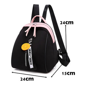 Small Oxford Women Backpack Soft Quality Yellow Black Backpack Korea Multi-function Shopping Girl Backpack For Lady