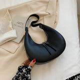 Fashion Design Tote Bags for Women Luxury Half Moon Hobo Bag Lady Brand Shoulder Bags PU Leather Armpit Clutch Handbag and Purse