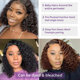 Curly Human Hair Wig 13x4 Short Bob Wigs Remy Brazilian Hair Bob Wigs For Women Glueless Pre plucked Perruque Cheveux Humain