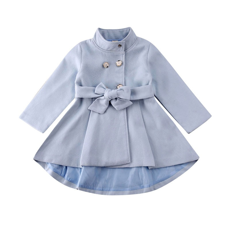 1-5 Years Toddler Baby Girl Winter Outerwear Long Dress Windbreaker Jacket Coat Autumn Winter Dress Coats