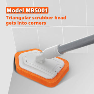 Bathtub Scrubber ,Tile Bathtub, Scrub Brush 2 PCS Sponge Brush Extendable Handle Sponge Scrubbing Bathroom Shower