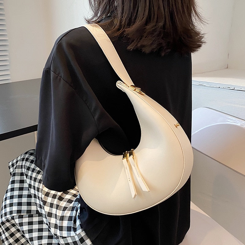 Fashion Design Tote Bags for Women Luxury Half Moon Hobo Bag Lady Bran–  earthychicaccessories