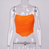 Women Sleeveless, Strapless Bustier Corset, Crop Tops, Female Mesh Backless , Tops Zipper