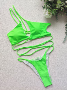 Women Summer Sexy Bandage Two Piece Set Bikini Swimsuit, Girls Outfits Summer Beachwear Bathing Suit Holiday Swimwear