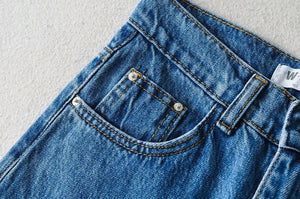 Women Casual Fashion Straight Leg Jeans ,Denim Bottom Harajuku Boyfriend Long High Waist Baggy Jeans Fall Pants