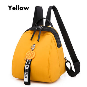 Small Oxford Women Backpack Soft Quality Yellow Black Backpack Korea Multi-function Shopping Girl Backpack For Lady