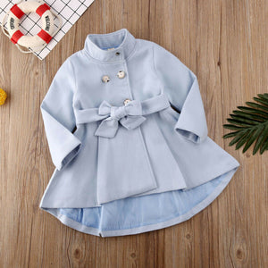 1-5 Years Toddler Baby Girl Winter Outerwear Long Dress Windbreaker Jacket Coat Autumn Winter Dress Coats