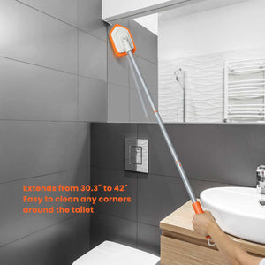 Bathtub Scrubber ,Tile Bathtub, Scrub Brush 2 PCS Sponge Brush Extendable Handle Sponge Scrubbing Bathroom Shower