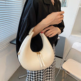 Fashion Design Tote Bags for Women Luxury Half Moon Hobo Bag Lady Brand Shoulder Bags PU Leather Armpit Clutch Handbag and Purse