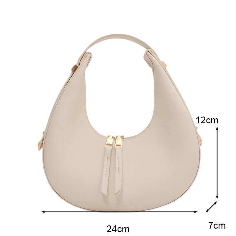 Fashion Design Tote Bags for Women Luxury Half Moon Hobo Bag Lady Bran–  earthychicaccessories