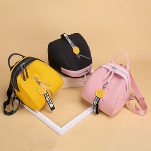 Small Oxford Women Backpack Soft Quality Yellow Black Backpack Korea Multi-function Shopping Girl Backpack For Lady