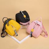 Small Oxford Women Backpack Soft Quality Yellow Black Backpack Korea Multi-function Shopping Girl Backpack For Lady