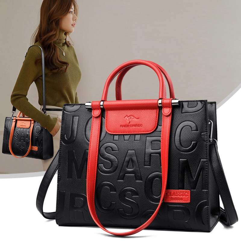 PU Leather Bags Handbags for Women Luxury Brand Designer Tote Bag Purses  and Handbags