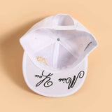 King Printed White Denim Cap