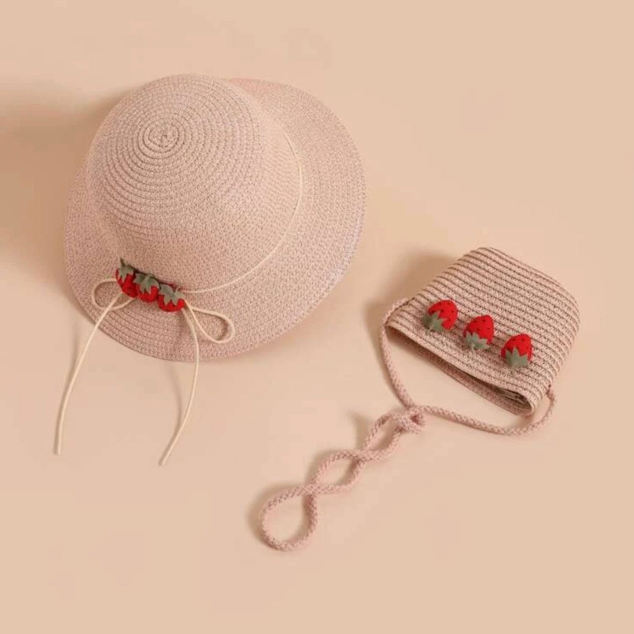 Strawberry decor hat & bag