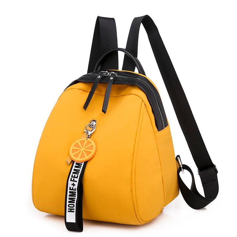 Small Oxford Women Backpack Soft Quality Yellow Black Backpack Korea Multi-function Shopping Girl Backpack For Lady
