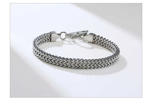 Stylish Men’s Stainless Steel Double Franco Chain Bracelet with Toggle Clasp Accessory