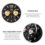 Fashion Mens Watches Luxury Black Stainless Steel Quartz Watch for Men Business Leather Sports Calendar Clock reloj hombre