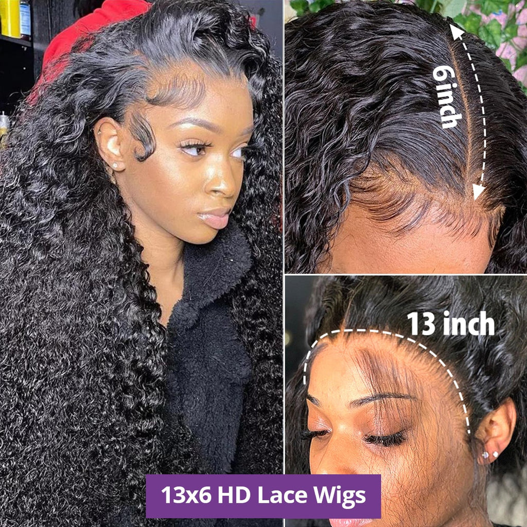 Water Wave Lace Front 360 HD Full Lace 13X6 Lace Curly Human Hair