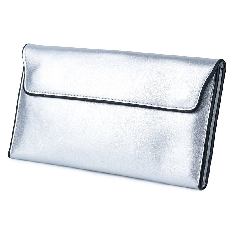 Silver Metallic Pocket Buckle Shoulder Bag