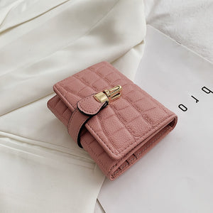 Stone Pattern Women&#39;s Wallet Cute Student Short Wallet New In Trend Small Fashion Purse Coin Purse Ladies Card Holder