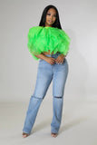 Women Chiffon Cape Style Shirt Top 2022 Summer Streetwear Elegant Chic Blouse