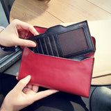 Genuine Leather Wallet Women Fashion Money Bag with Magnetic Buckle Long Wallet Pocket Handbag Leather Card Holder for Women