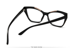 55485 Fashion TR90 Anti Blue Light Blocking Cat Eye Glasses Frame Women Luxury Designer Retro Eyeglasses for Ladies Optical