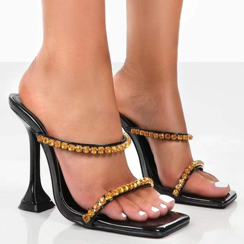 Women Sandals High Heels Sandals For Summer Peep Toe Heel Slippers