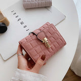 Stone Pattern Women&#39;s Wallet Cute Student Short Wallet New In Trend Small Fashion Purse Coin Purse Ladies Card Holder