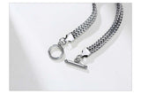 Stylish Men’s Stainless Steel Double Franco Chain Bracelet with Toggle Clasp Accessory