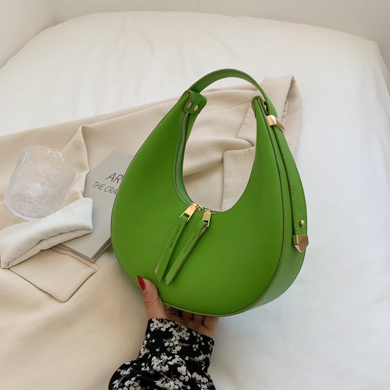 Women's Fashion Half Moon Shoulder Bag