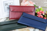 Genuine Leather Wallet Women Fashion Money Bag with Magnetic Buckle Long Wallet Pocket Handbag Leather Card Holder for Women