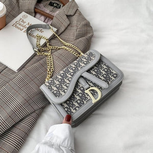 Luxury Designer Brand Women Chain Bag Letter Leather Crossbody Bag For Women Shoulder Bag Messenger Female Casual Fashion Clutch