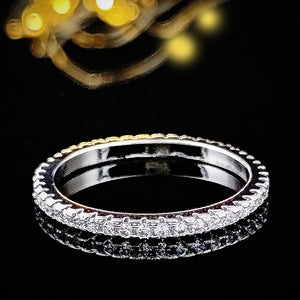 Vintage Wedding Ring Set for Women Bride Engagement Jewelry Band Eternity Gift Ghana Wholesale Moonso R4859