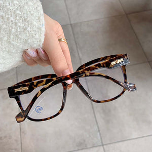 53179 Retro Simple Large Frame Anti-Blue Light Glasses Square Brand Men Women Solid Color Prescription Frame