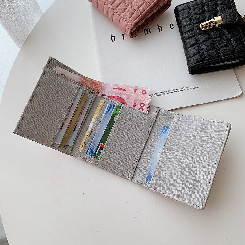 Leather Id Credit Card Holder Wallets | Wallet Ladies Small Cards - Leather  Women - Aliexpress