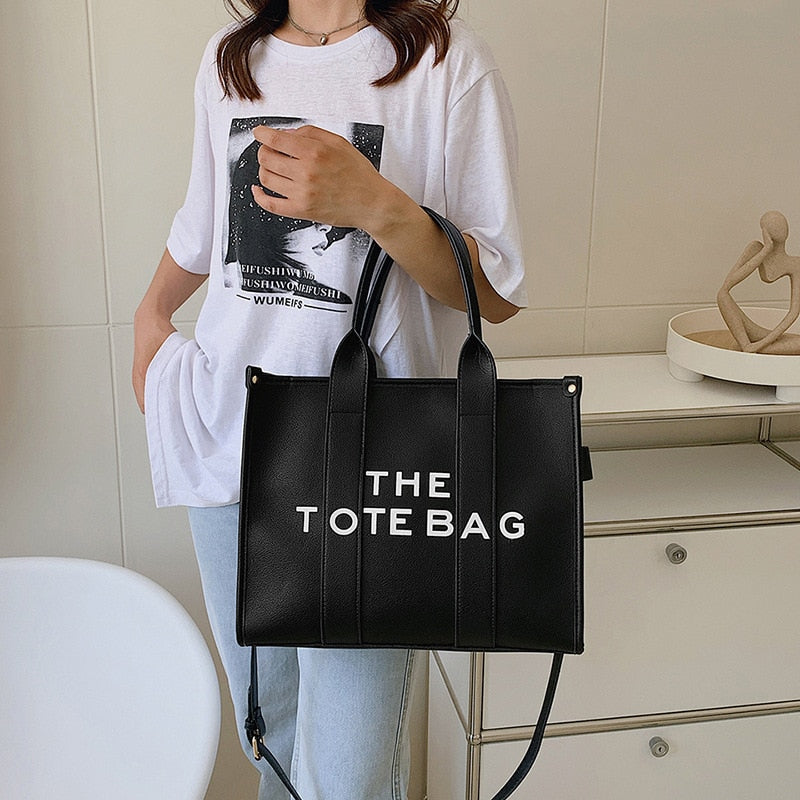 Canvas The Tote Bag Women Luxury Designer Shoulder Bags Black