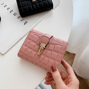 Stone Pattern Women&#39;s Wallet Cute Student Short Wallet New In Trend Small Fashion Purse Coin Purse Ladies Card Holder