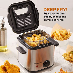 1.5 Quart Deep Fryer Stainless Steel Air Fryer Oven Electric Deep Fryer