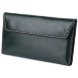 Genuine Leather Wallet Women Fashion Money Bag with Magnetic Buckle Long Wallet Pocket Handbag Leather Card Holder for Women