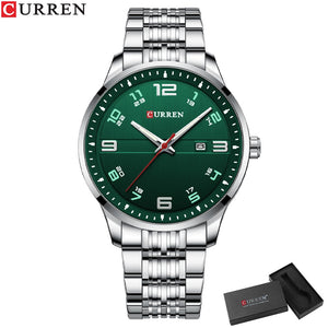 CURREN Business Men Luxury Watches Stainless Steel Quartz Wrsitwatches Male Auto Date Clock with Luminous Hands